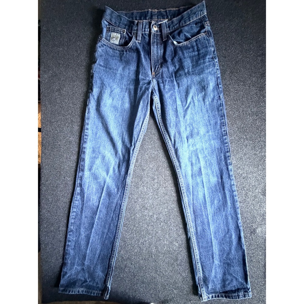 Cinch White Label Mens Straight Leg Jeans Blue Dark Wash 30x34 Cowboy Western